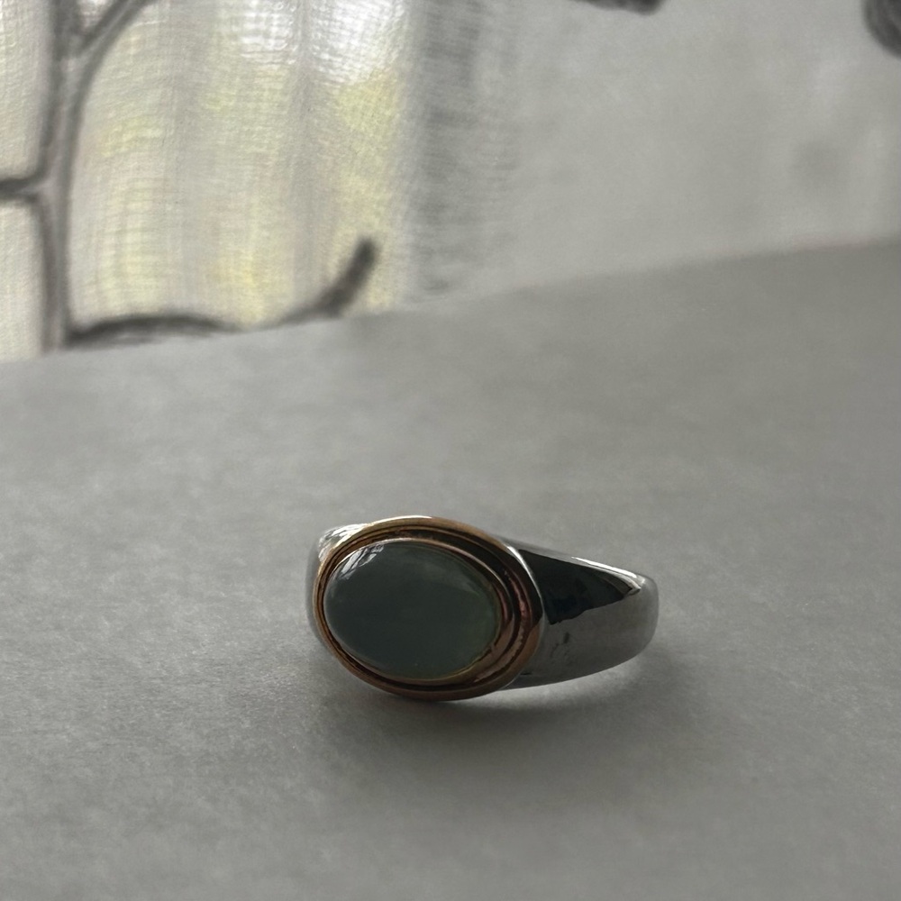 (FREE WITH PURCHASE) Gemstone Silver and Gold Ring